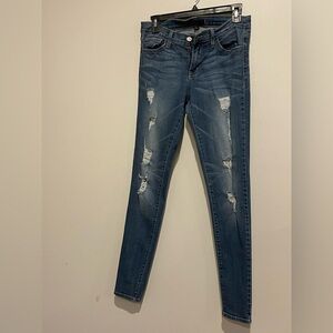 Flying Monkey Distressed Denim Skinny Jeans